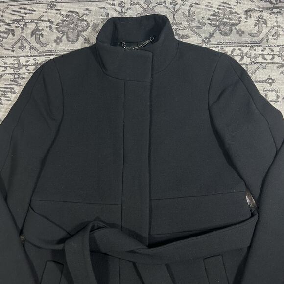 J. Crew Black Lady Day Top Coat Size 6 Italian Double Cloth Wool Blend Italian - Picture 2 of 11